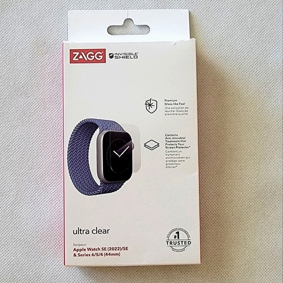 ZAGG Invisible Sheild Apple Watch Screen Protector 44mm - Clear - Picture 1 of 11